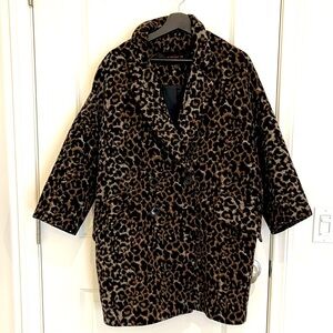 Coach leopard cocoon coat
